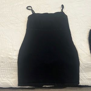 Black mini denim dress size small